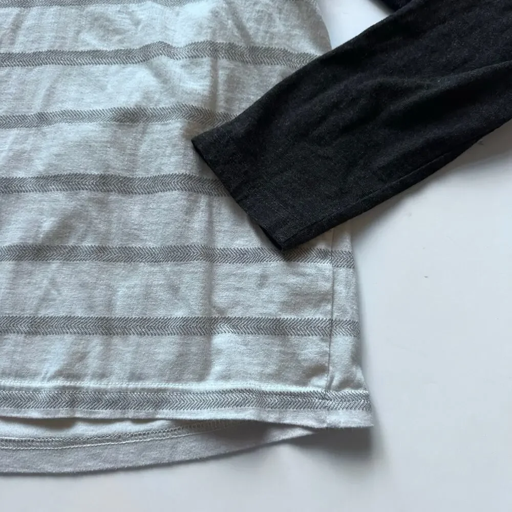 Old Navy Boys Striped Color Block Henley - Size L (10/12)